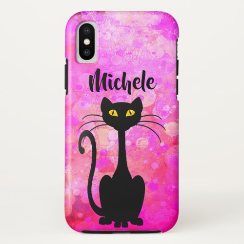 Personalized Black Cat _ Tough Phone Case
