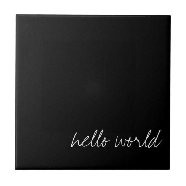 Personalized Black Ceramic Tile (Front)