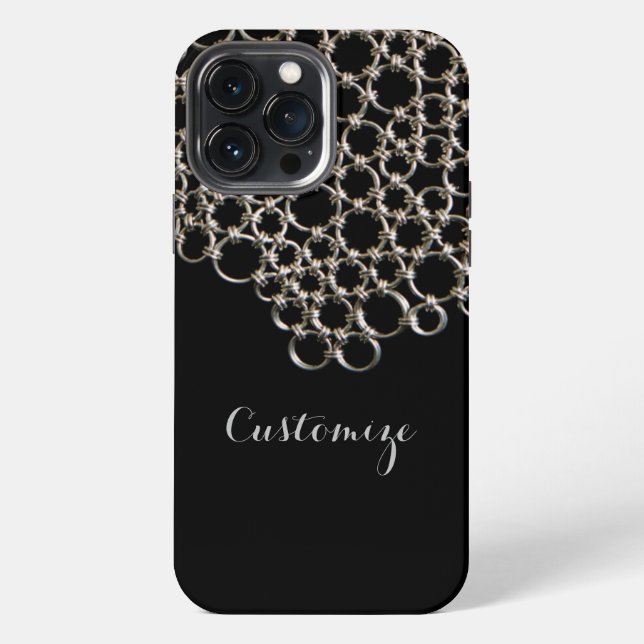 Personalized Black Chain  Iphone Case (Back)