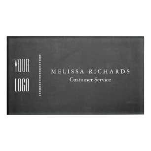 Personalized Black Chalkboard Small Name Badge
