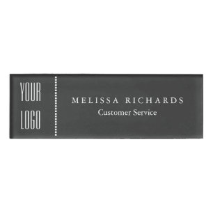 Personalized Black Chalkboard Small Name Badge