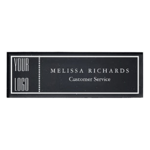 Personalized Black Chalkboard Small Name Badge