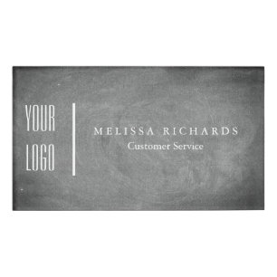 Personalized Black Chalkboard Small Name Badge