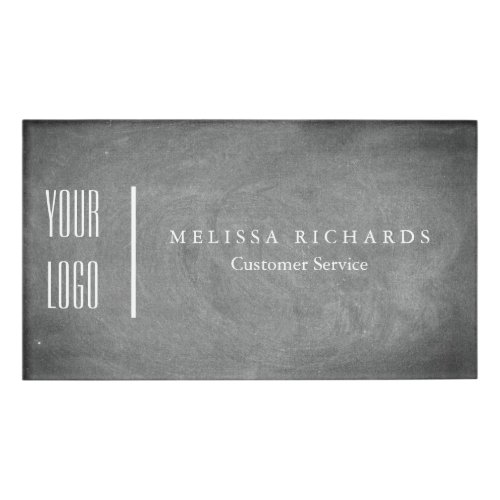 Personalized Black Chalkboard Small Name Badge