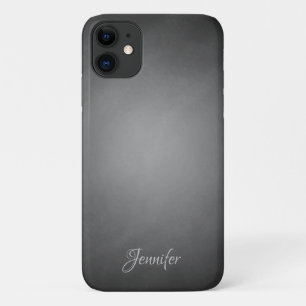 Personalized Black Chalkboard Vignette iPhone 11 Case
