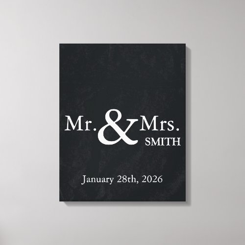Personalized Black Chalkboard Wedding Guestbook