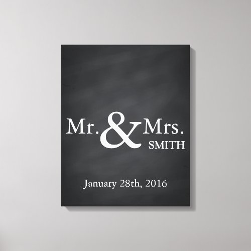 Personalized Black Chalkboard Wedding Guestbook