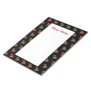 Personalized Black Cherry Notepad