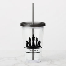 Personalized Black Chess Pieces