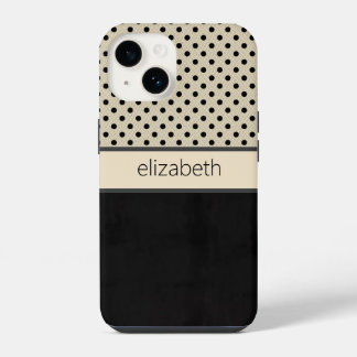 Personalized Black Classic Dots Phone Case