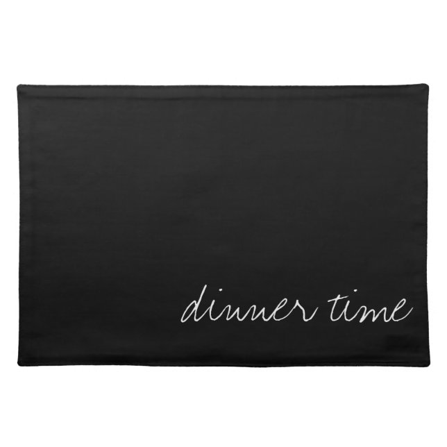 Personalized Black Cloth Placemat (Front)
