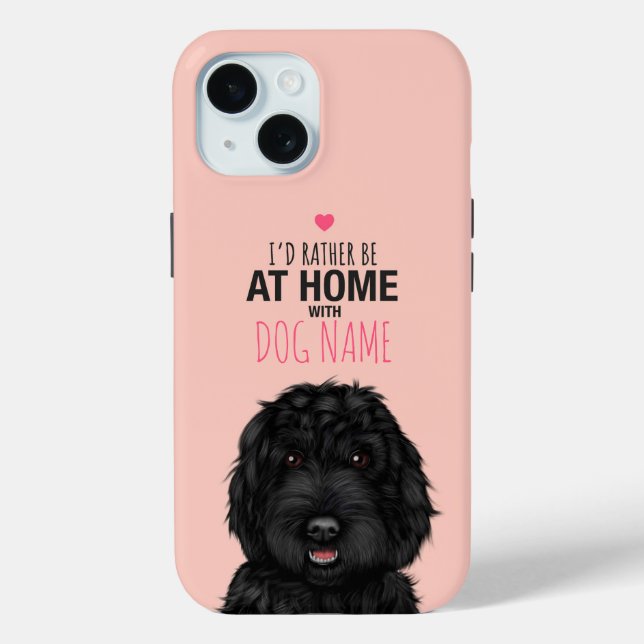 Personalized Black Cockapoo  Case-Mate iPhone Case (Back)