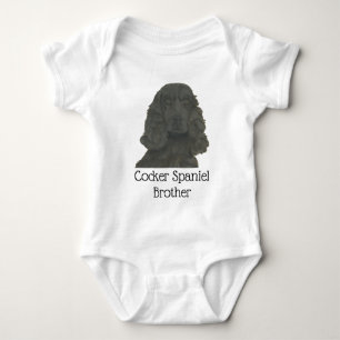Personalized Black Cocker Spaniel Dog Baby Bodysuit