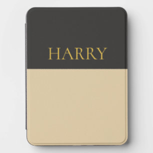 Personalized Black Color Block Modern Design Kindle Cover