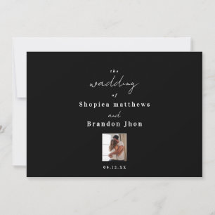 Personalized Black color Wedding Invitation