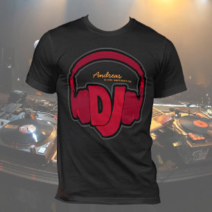Personalized Black DJ Tee