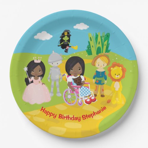 Personalized Black Dorthy of OZ Paper Plates