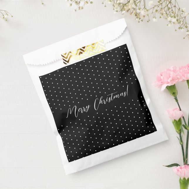 Personalized Black Elegant Script Favor Bag (Sealed)
