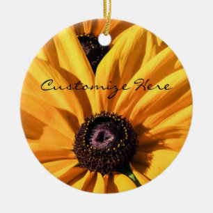 Personalized Black Eyed Susan Christmas Ornament