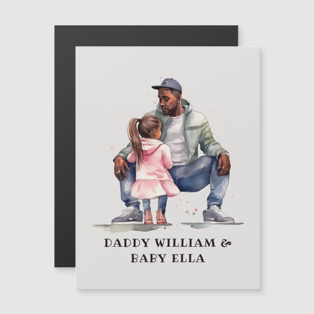 Personalized Black Father and Daughter (7) (Front/Back)