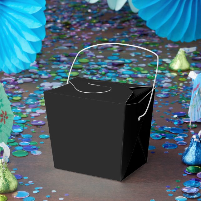 Personalized Black Favor Boxes – Take Out 2x2x2.75 (Party)