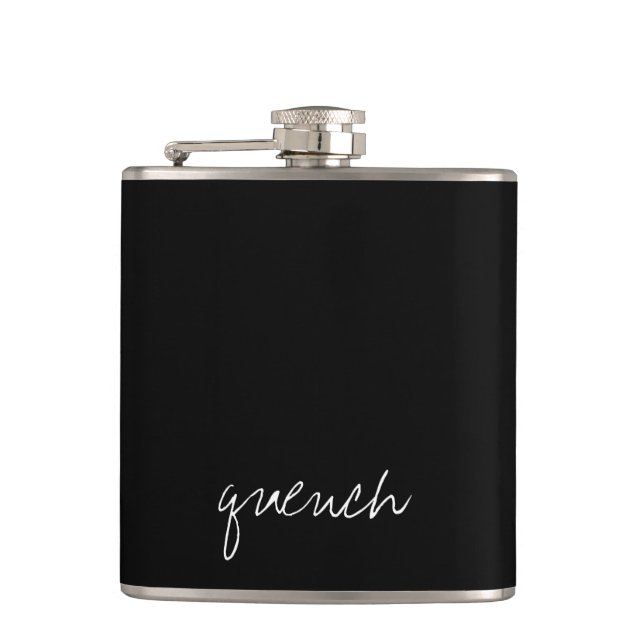 Personalized Black Flask (Front)