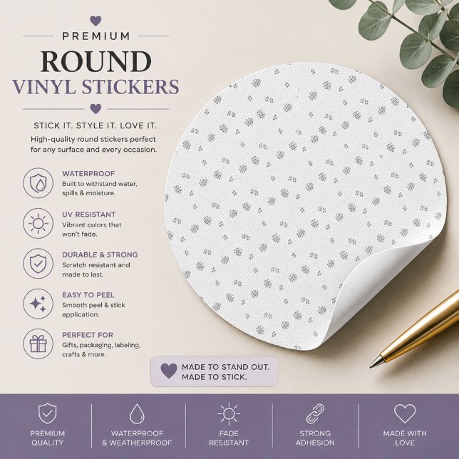 Personalized Black Floral Pattern Sticker (Creator Uploaded)
