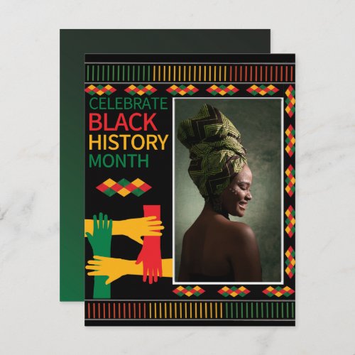 Personalized Black freedom African American pride Holiday Card