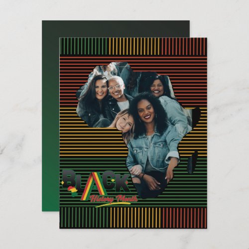 Personalized Black Freedom African American pride  Holiday Card