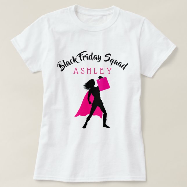 Personalized Black Friday Squad T-Shirt (Design Front)