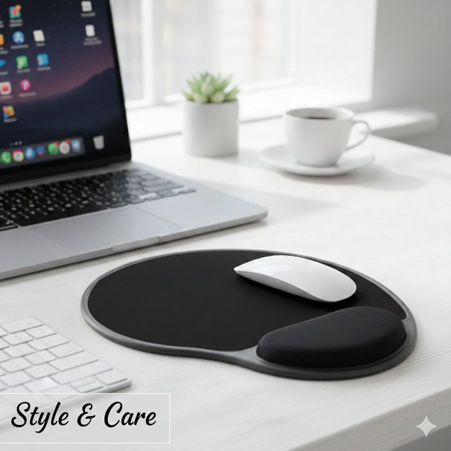 Personalized Black Gel Mouse Pad for Office Home U (Personalized Black Gel Mouse Pad for Office Home Use)