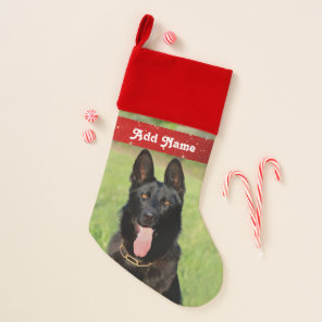 Personalized Black German Shepherd Dog - GSD Puppy Christmas Stocking