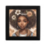 Personalized Black girl Jewelry Keepsake box