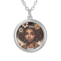 Personalized Black girl Necklace