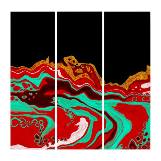 Personalized Black, Gold, Burgundy, Marble Art   (Front)