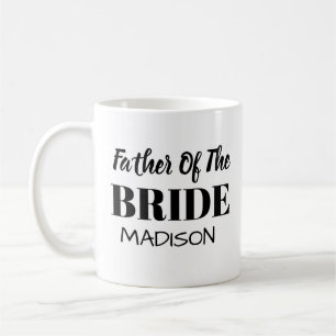 Personalized black gold father of the Bride coffee Coffee Mug