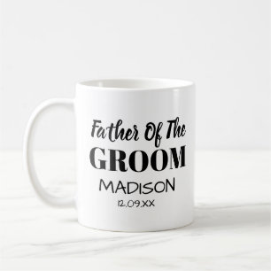 Personalized black gold father of the groom coffee coffee mug