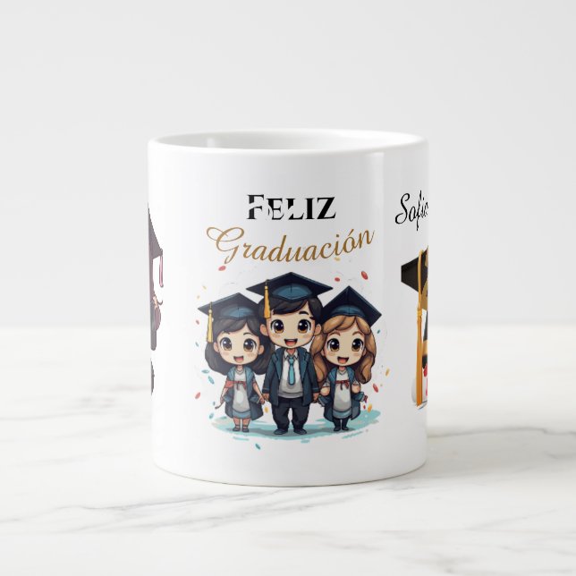 Personalized Black Gold Graduate Mug (Front)