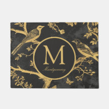 Personalized Black Gold Monogram