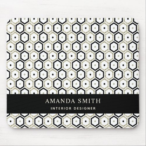 Personalized Black Gold White Geometric Modern Mouse Pad - Personalized Black Gold White Geometric Modern Mouse Pad
This beautiful mouse pad features geometric pattern in faux gold, black and white and you can personalize it with your name and job. It is perfect gift for new job, interior designer, architect, anyone who likes modern elegance and has a desk job.
Message me for any needed adjustments.