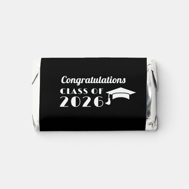 Personalized Black Graduation Party Favors (Front)