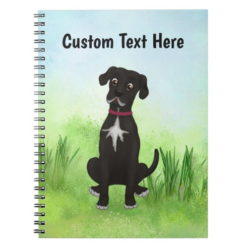 Personalized Black Great Dane Notebook