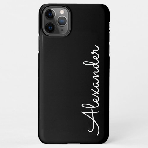 Personalized Black Handwritten Name BUDGET Tough iPhone 11Pro Max Case