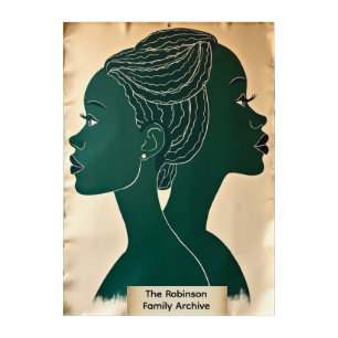 Personalized Black History Archive Collage Acrylic Print