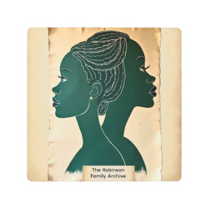 Personalized Black History Archive Collage Metal Print