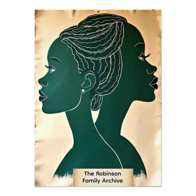 Personalized Black History Archive Collage  Photo Print (Front)