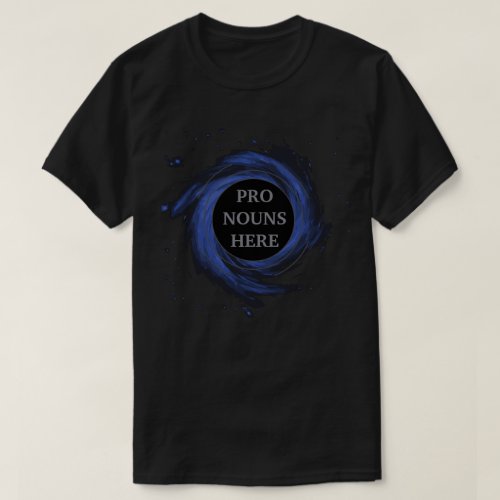 Personalized Black Hole Gendervoid Pronouns T_Shirt
