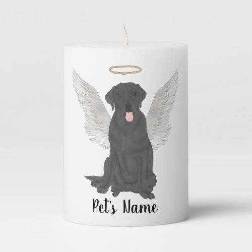 Personalized Black Lab Bereavement Pillar Candle