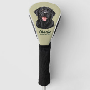 Personalized Black Lab Golf Buddy Custom Name Head Cover