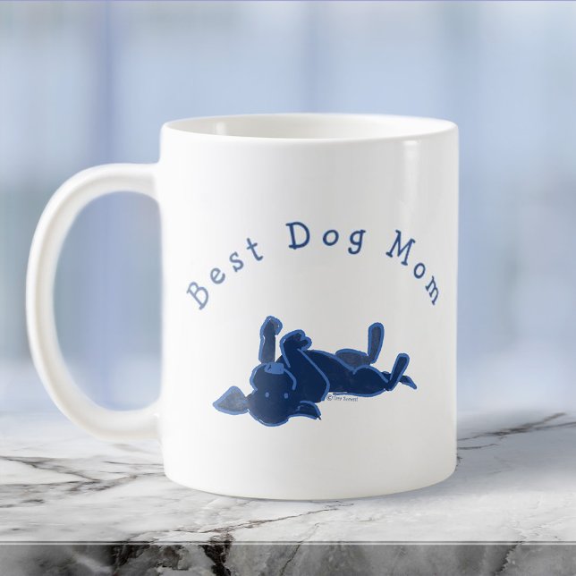 Personalized Black Lab Lounging Simple White  Coffee Mug (Creator Uploaded)